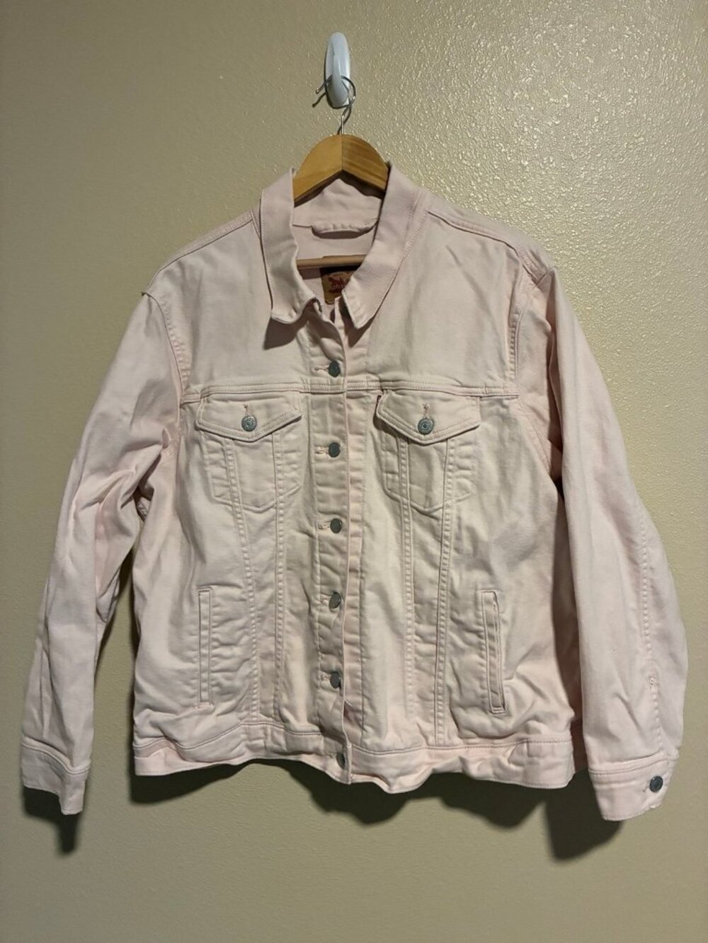 Levi's Women's Plus Light Pink Denim Jean Jacket Size 2x